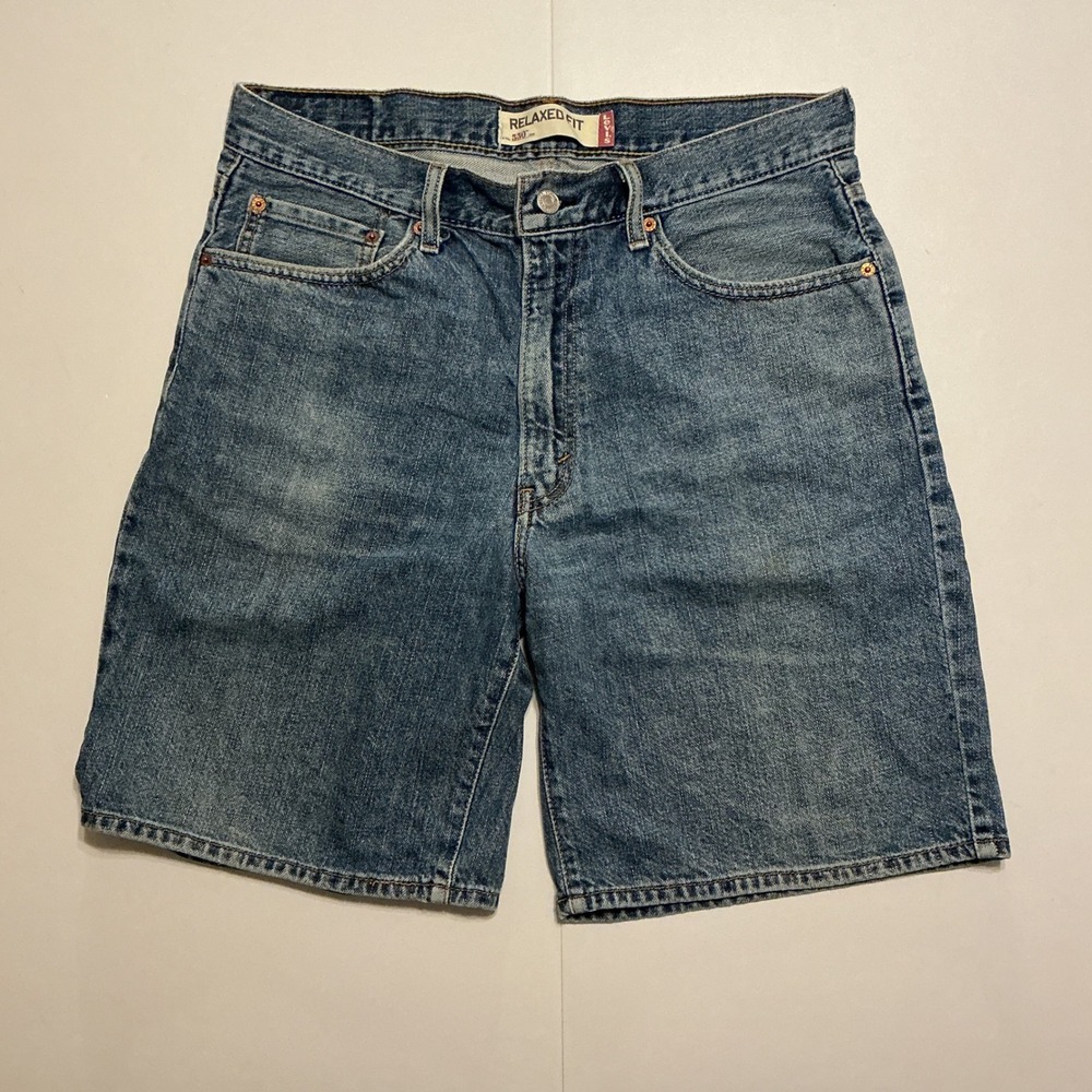 VTG Y2K Levis 550 Baggy Jorts Skater Streetwear Relaxed Fit Mens 34 Medium Wash